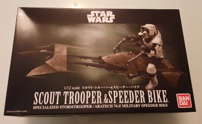 Bandai star wars scout trooper and speeder bike