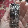 Beautiful flower cuff bracelet with rhinestones butterflies. Image 4