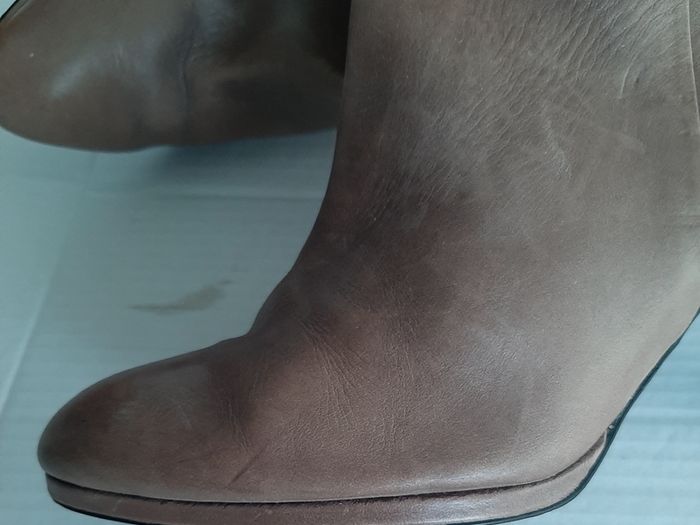 Genuine leather boots knee high lining leather also
