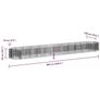 Gabion Raised Bed Galvanised Iron 600x100x50 cm Image 4