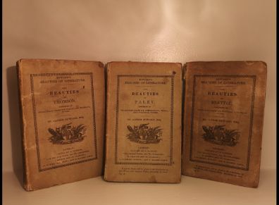 Rare-The Beauties of Literature Vol 4, 9 & 15. The Beauties of Thomson, Beattie and Paley.  Alfred Howard  Publication circa 1833