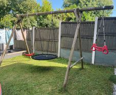 Wooden swing set
