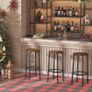 Vintage Bar Stools Set Counter Stool with Footrest, Industrial Style Bar Stool Image 6
