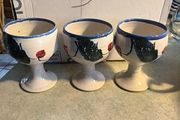 Liberty Pots ceramic set of 3 Goblets , handcrafted in Dublin.