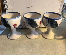 Liberty Pots ceramic set of 3 Goblets , handcrafted in Dublin.