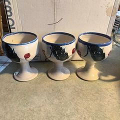 Liberty Pots ceramic set of 3 Goblets , handcrafted in Dublin.