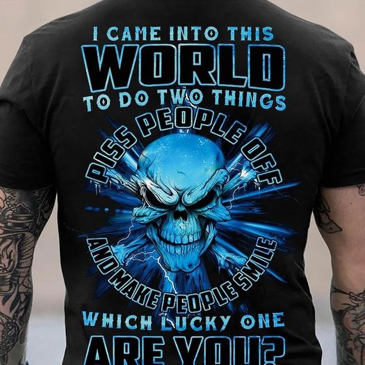 Men's Relaxed Crew Neck Tee - Featuring a Skull Design