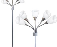 Modern Floor Lamp Room Light Medusa Multi Head Standing Lamp Bedroom Light with 5 Adjustable Acrylic Reading Shades Room Light (FREE POSTAGE)
