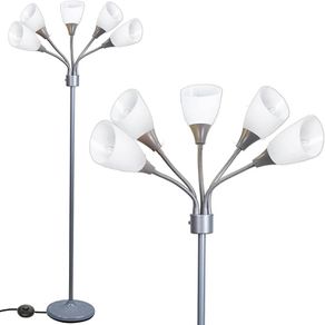 Modern Floor Lamp Room Light Medusa Multi Head Standing Lamp Bedroom Light with 5 Adjustable Acrylic Reading Shades Room Light (FREE POSTAGE)