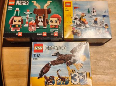 Lego lot of X3 retired sets 40353 40424 31004 unopened