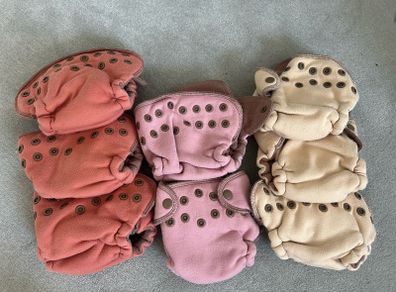 cloth nappy - EcoPosh newborn bamboo fitted nappy