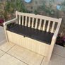 Garden Storage Bench in Cream Image 2