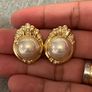Tasaki Mabe Pearl Gold Diamond Earrings Image 7