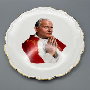 1982 Royal Albert Commemorative Display Plate of Pope John Paul II - 21cm Diameter