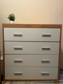 White/Wood Drawer (4 Layers)