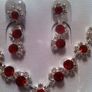 Two sets of bling bling necklaces & matching drop earrings Image 7