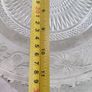 VINTAGE ANTIQUE Molded engraved crystal centerpiece resting on a two handled painted white metal patinated base.  Condition report:  Good condition Image 2