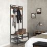 New XXL Metal Hall Tree Coat Rack with Shoe Bench - FREE P&P Image 5
