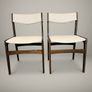 Set of 4 Mid-Century Danish Stained Oak Dining Chairs attributed to Erik Buch. Image 2