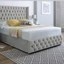 Hilton Divan Double & King Size Chesterfield Bed Frame With Mattress Opt Image 9