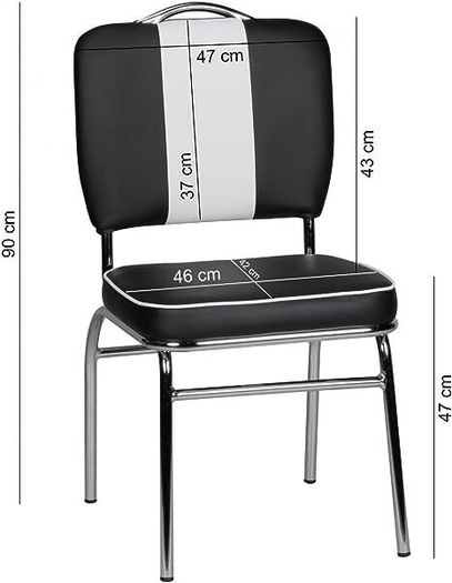 Retro vintage design funky American styled dining chair