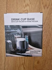 car cup holder with phone holder and air freshener