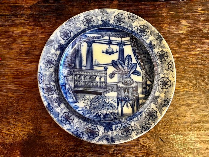 Antique Blue Tf & Sons Plate