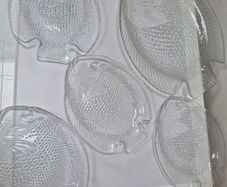 Vintage Arcoroc France Pressed glass fish Plate