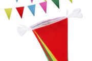 Bunting Banner, 50m Multicolor Nylon Pennant Banners for Indoor Outdoor Birthday Wedding Party Garden Home Decorations 164 Feet  75 Flags MULTIPLE SIZES AVAILABLE, SEE DESCRIPTION (FREE POSTAGE)