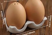 Two Lookalike Eggs, Salt &amp; Pepper Shakers ( New).