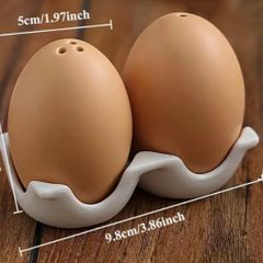 Two Lookalike Eggs, Salt & Pepper Shakers ( New).
