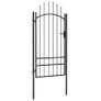 Garden Gate Steel 1x2.5 m Black Image 2