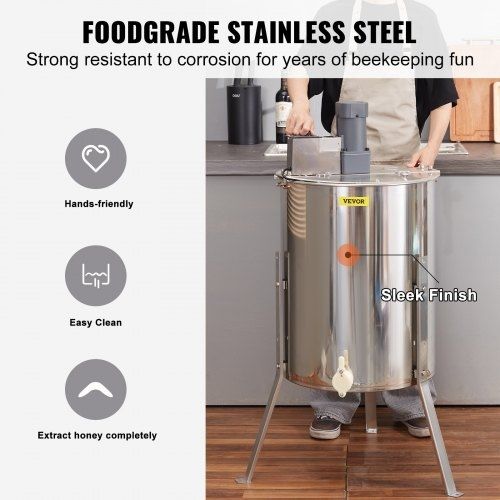 Electric Honey Extractor Beekeeping Equipment 4/8 Frames Stainless Steel
