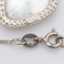 925 Vintage sterling silver necklace with MOP pendant Image 6