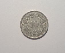 Switzerland 10 rappen coin