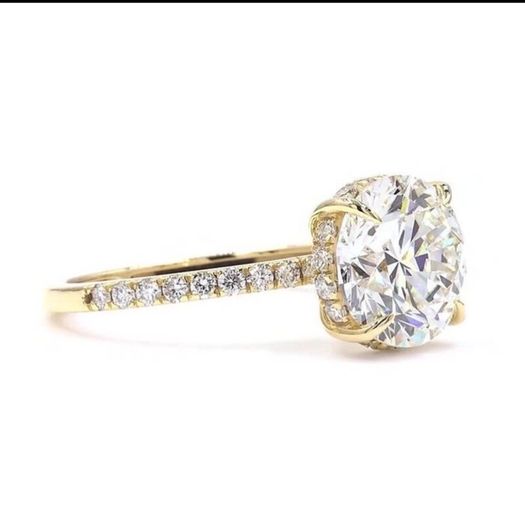 New 3.52ct Lab Grown Diamond 18ct Yellow Gold Ring