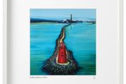 Poolbeg Lighthouse and Dublin Bay, Large Framed Print by Helen Mathews
