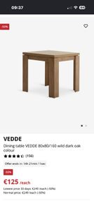 dining table 80x80/160