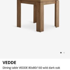 dining table 80x80/160