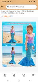 Mermaid Costume for 4-6 yrs