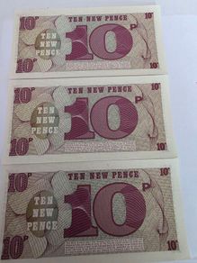 british army 10 pence vouchers