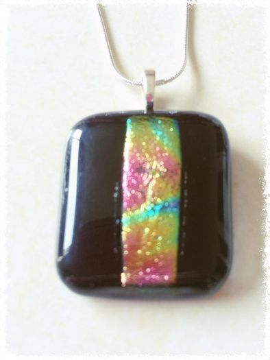 Handmade Dichroic Glass Pendants - FREE DELIVERY