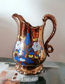 Victorian Copper Jug with Swan Neck Handle