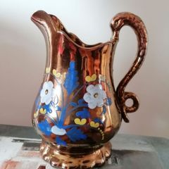 Victorian Copper Jug with Swan Neck Handle