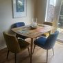 Wood Dining Table & 4 Chairs Image 2