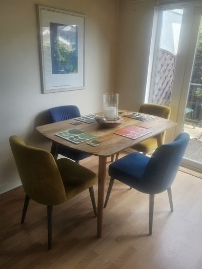 Wood Dining Table & 4 Chairs