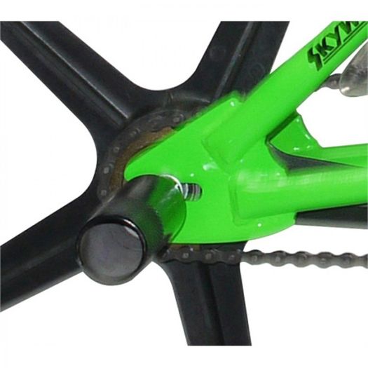 11" Rooster BIG DADDY, 20" Black Skyway Mags, Neon Green