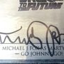 Back to the Future Plaque Signed by Michael J. Fox Image 2