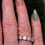 Platinum plated sterling silver Eternity Ring with 7.5ct of Moissanite Image 7