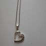 Sterling Silver Heart Necklace With Cubic Zirconia Image 2